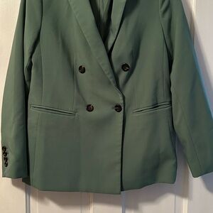 Ann Taylor Green Tailored Blazer